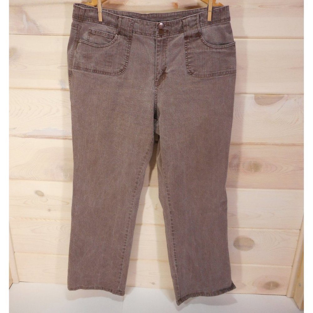 Venezia Womens Size 16 Jeans Light Brown High Rise